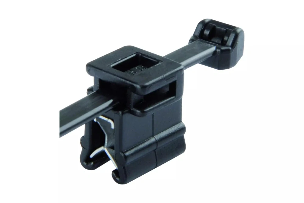 Viazacia páska s klipom, 4,6 X 200mm, čierna