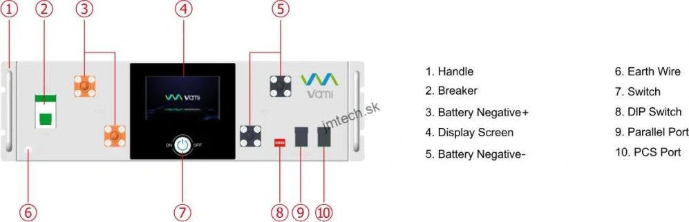 VAMI VMBR-51100 rackmount batéria, 5.12 kWh, 48V