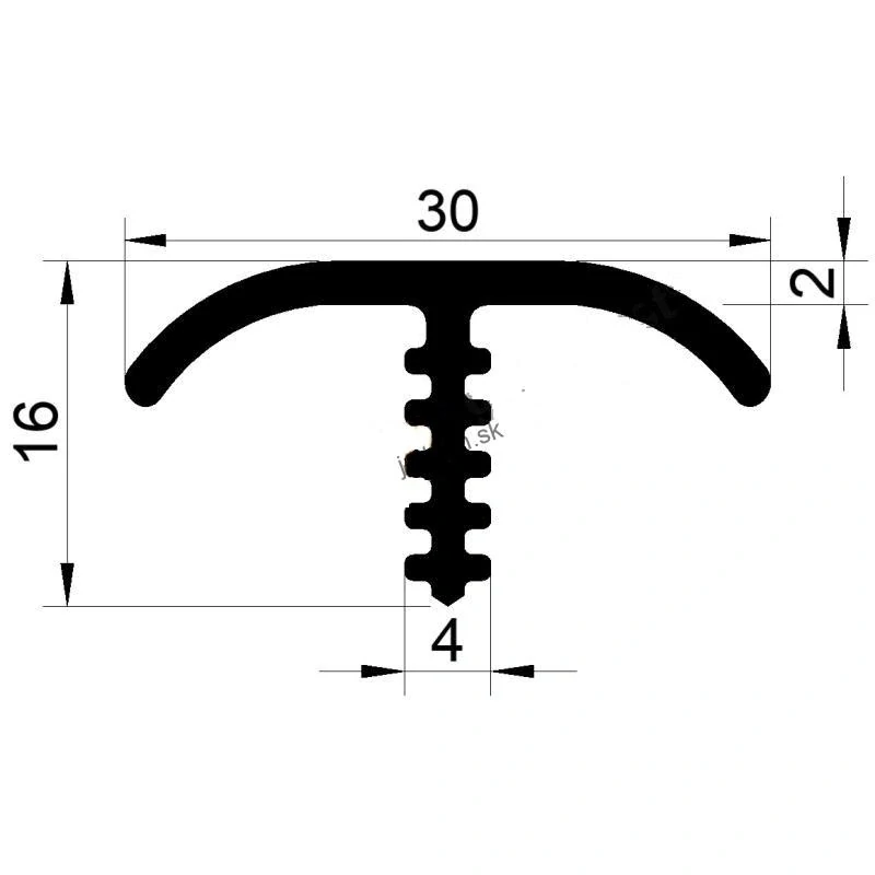 Gumový tesniaci profil pre FV panely TYP T