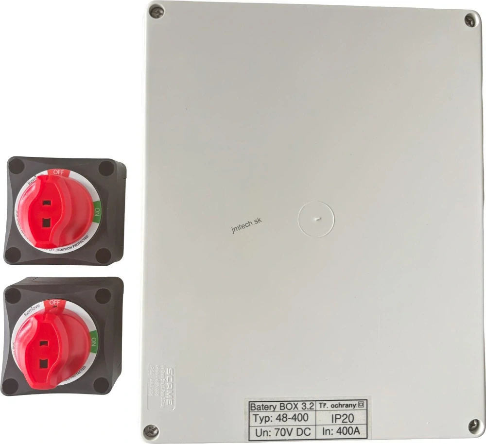 Batériová zbernica pre 3 batérie a 2 meniče vrátane 2 externých odpojovačov