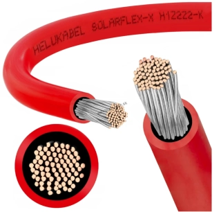 Fotovoltaický kábel 1x6mm2 červený