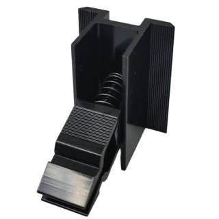 Stredová svorka panela čierna s uzemnovacim pinom, klik system, PIN