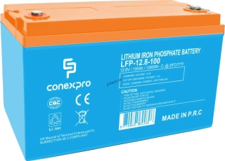 Conexpro batéria LiFePO4, 12.8V, 100Ah, Smart BMS, Bluetooth