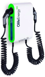 OlifeEnergy DoubleBox BASE, dobíjacia stanica s dvoma krútenými káblami, 2x 22kW