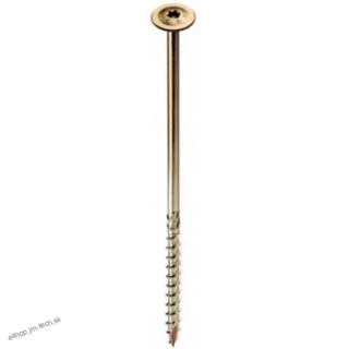 Tesársky vrut s hlavou, 8x80mm,  Pozink